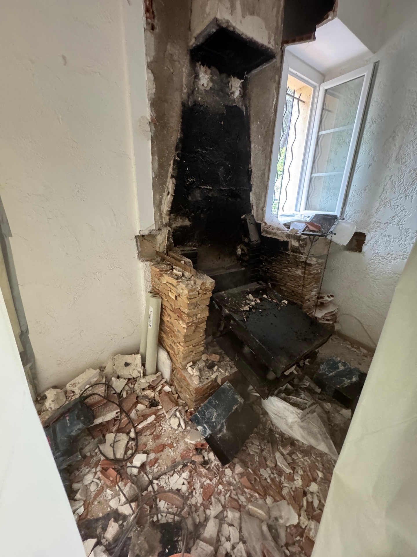 Démolition cheminée